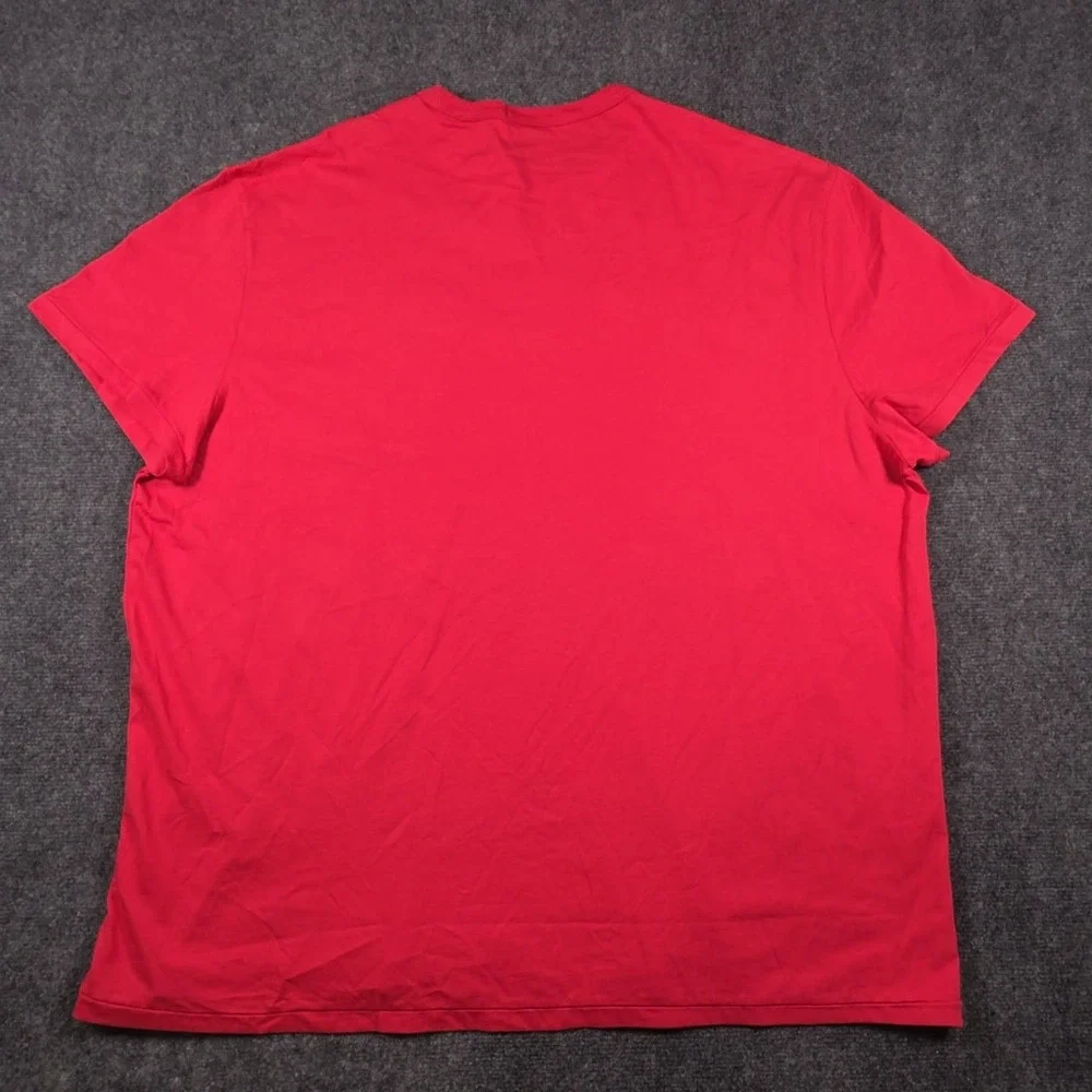 NWT Polo Ralph Lauren Jersey T-Shirt Mens 2XL Red Madras Patchwork Classic Fit